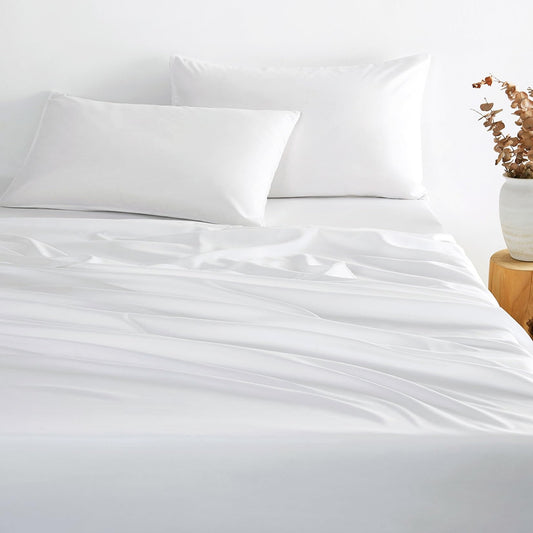 cvc sheet long king single flat white